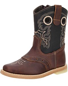 Botas Rodeo Para Baby Color Shedrón Zipper Tubo Negro