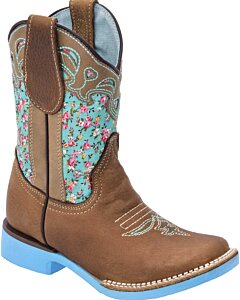 Botas Rodeo Baby Girl WD Boots 10-386 Color Miel-Azul