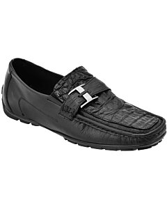 Zapato Mocasín De Hombre Cocodrilo Original WD 11-406 Color Negro