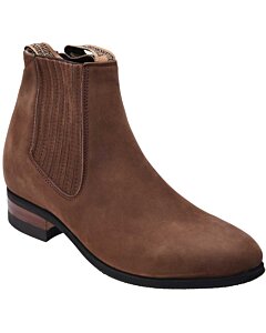 Botines Charros Piel Nubuck Color Café Suela Hule WD 11-703