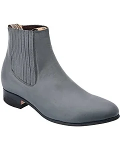 Botín Charro Piel Napa Color Gris Tradicional WD 11-725