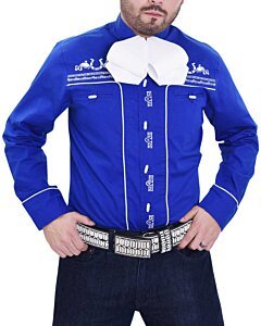 Camisa Charra Tradicional WD Boots 755 Azul