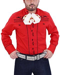Camisa Charra Tradicional WD 11-831 Color Rojo