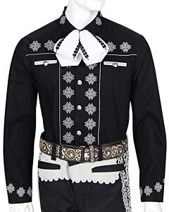 Camisa Negra Charra Tradicional WD 11-875
