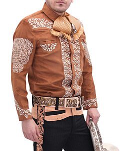 Camisa Charra El Dorado WD 11-810 Gamuza Ladrillo