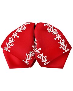 Moño Charro Para Niño Rojo Bordado Blanco WD 11-996