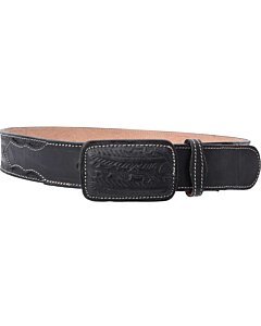 Cinto Vaquero Negro Grabado WD 11-1550