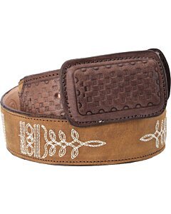 Cinto Rodeo Puntera Grabado WD 11-1571 Miel-Chocolate