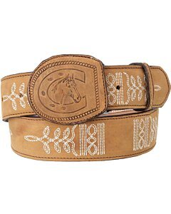 Cinto Rodeo Liso Herradura-Caballo WD 11-1577 Miel