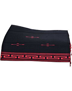 Mantilla Tejida Grande Negro Grecas Rojas WD 11-1059
