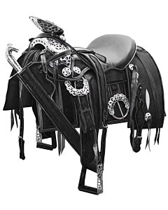 Montura Fina Cuadrada Mantarraya Con Herraje WD 11-1024 Negro