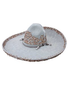 Sombrero Charro Diseño Lazer Lana Gris WD 11-766