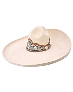 Sombrero Charro Crema Flor Lazer De Lana WD 11-778