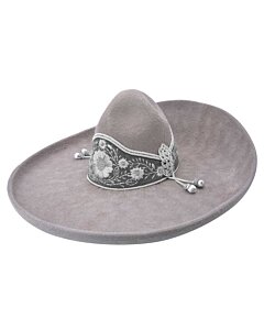 Sombrero Charro De Lana Flor WD 11-771 Color Gris