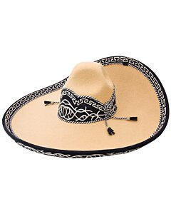 Sombrero Charro Galoneado WD 11-786 Beige-Negro