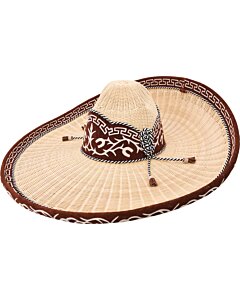Sombrero Charro Mimbre WD 11-789 Natural-Almendra