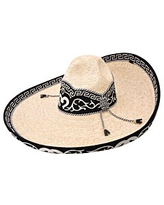 Sombrero Charro De Paja WD 797 Natural/Negro