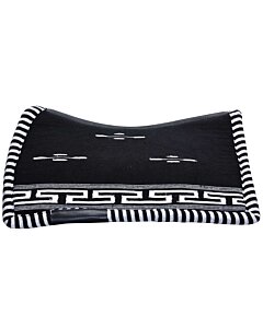 Suadero Cuadrado Tejido Negro Grecas Blancas WD 11-1062