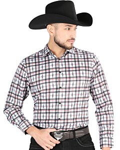 Camisa Vaquera para Hombre en Cuadros Negro-Blanco, Versión de Manga Larga – El General 44703