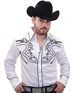 Camisa Vaquera WD Boots 11-913 Blanco/Negro