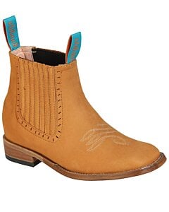 Botines Nobuck Rodeo Para Mujer La Barca 126664 Camel