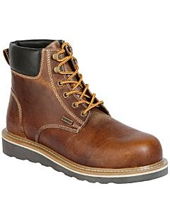 Zapato Waterproof Para Trabajo Fiber Toe Piel Crazy Color Tan 126420