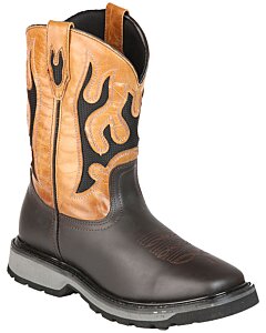 Bota Rodeo Malibu De Trabajo Piel Crazy Color Tang 51276