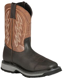 Bota Rodeo Malibu De Trabajo Piel Crazy Color Chocolate 51277