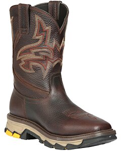Bota Rodeo Para Trabajo Piel Bull Fight Color Café 44695
