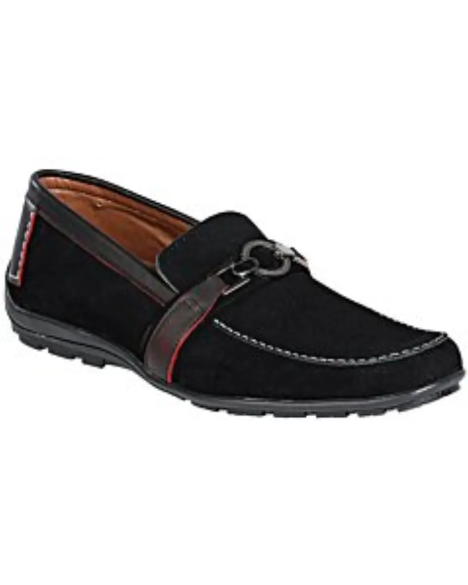 Zapatos Casuales De Gamuza Negros Para Hombre Lam 8510