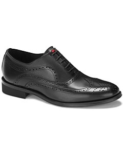 Zapato Negro De Piel Tipo Bostoniano Para Hombre