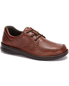 Zapatos Para Hombre Piel Costura Opanka Colo Café Con Agujetas Y Ojal Metálico