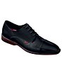 Zapato de vestir elegante de piel negra con diseño cap toe, parte superior transpirable y acabado pulido – Andrea 366-9082.