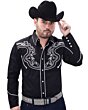 Camisa Vaquera WD Boots 11-910 Negro/Blanco