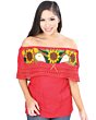 Blusa Bordada Artesanal Olán Roja 601703