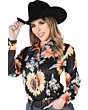Blusa Vaquera Negra ESDLC 43900 Diseño De Girasoles