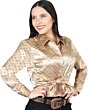 Blusa Manga Larga De Moda Color Beige 44556