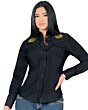 Blusa Vaquera Snap Button Girasol Lamasini 2323 Color Negro