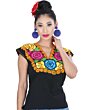 Blusa Bordada Artesanal Zinacantan 601404 Negra