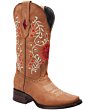Bota Bordada Rodeo Crazy Para Mujer WD 11-497 Color Tabaco