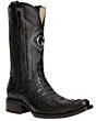 Botas El General 45081 de Caimán Nuca (Hornback) Negro con horma Versace, suela de cuero y plantilla acolchada.