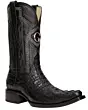 Botas El General 45081 de Caimán Nuca (Hornback) Negro con horma Versace, suela de cuero y plantilla acolchada.