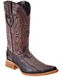 Men's Cowboy Ostrich Leg Brown Boots 3X WD 11-050