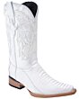 Men's Cowboy Ostrich Leg White Boots 3X Toe WD 11-051