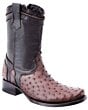 Botas De Avestruz Horma Hudson WD 11-016 Color Café
