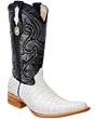 Botas Vaqueras Coco Belly Glaseada Para Hombre WD 11-063 Hueso-Plata
