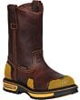 Bota De Trabajo Buffalo & Bull Color Café Con Amarillo