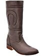 Botas Escaramuza Charra Piel Napa Color Café WD 11-458