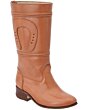 Bota Escaramuza Para Piel Niña Napa Color Tabaco WD 11-360
