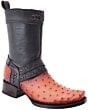 Men's Hudson Ostrich Boots White Diamonds 11-017 Shedron